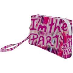 Party Concept Typographic Design Wristlet Pouch Bag (small) by dflcprintsclothing