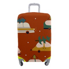 Cute Merry Christmas And Happy New Seamless Pattern With Cars Carrying Christmas Trees Luggage Cover (small)