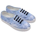 Blue alcohol ink Women s Classic Low Top Sneakers View3