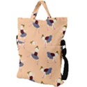 Cute  Pattern With  Dancing Ballerinas On Pink Background Fold Over Handle Tote Bag View2