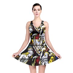 Christian Window Glass Art Print Reversible Skater Dress by dflcprintsclothing