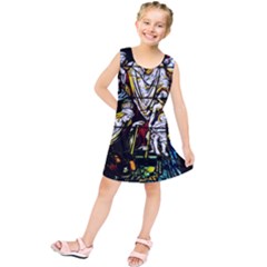 Christian Window Glass Art Print Kids  Tunic Dress by dflcprintsclothing