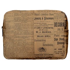 Antique Newspaper 1888 Make Up Pouch (large) by ArtsyWishy