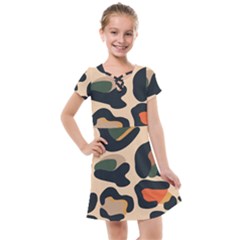 Exotic Leopard Skin Design Kids  Cross Web Dress by ArtsyWishy