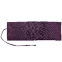 Purple Leather SnakeSkin Design Roll Up Canvas Pencil Holder (M) View1