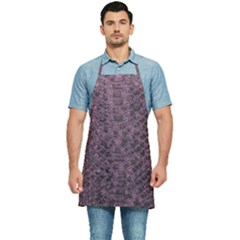 Purple Leather Snakeskin Design Kitchen Apron by ArtsyWishy