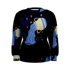 Aquarius Horoscope Astrology Zodiac Women s Sweatshirt by Mariart