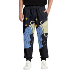 Aquarius Horoscope Astrology Zodiac Men s Elastic Waist Pants by Mariart