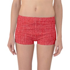 Red Denim Design  Reversible Boyleg Bikini Bottoms by ArtsyWishy