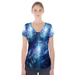 The Galaxy Short Sleeve Front Detail Top by ArtsyWishy