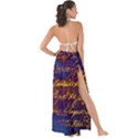 Majestic Purple And Gold Design Maxi Chiffon Tie-Up Sarong View2