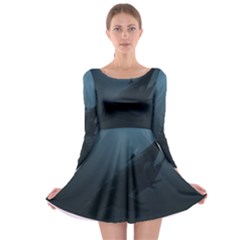 Blue Whale Family Long Sleeve Skater Dress by goljakoff