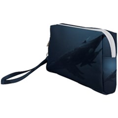 Blue Whale Family Wristlet Pouch Bag (small) by goljakoff