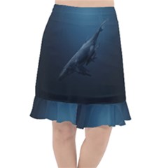 Whales Family Fishtail Chiffon Skirt by goljakoff