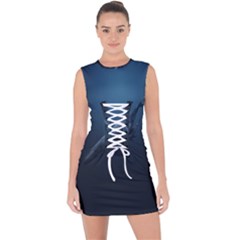 Whales Family Lace Up Front Bodycon Dress by goljakoff