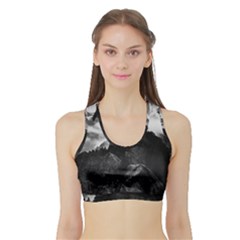 Whale In Clouds Sports Bra With Border by goljakoff