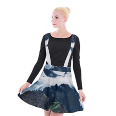 Blue Whales Dream Suspender Skater Skirt by goljakoff