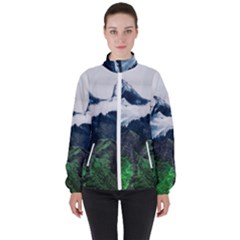 Blue Whales Dream Women s High Neck Windbreaker by goljakoff