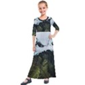 Blue whales dream Kids  Quarter Sleeve Maxi Dress View1