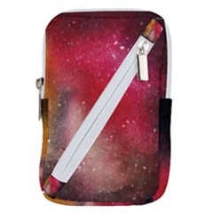 Red Galaxy Paint Belt Pouch Bag (small) by goljakoff