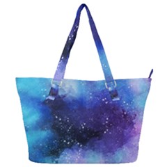 Blue Space Paint Full Print Shoulder Bag by goljakoff