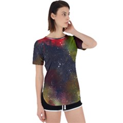 Color Splashes Perpetual Short Sleeve T-shirt by goljakoff