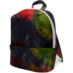 Color Splashes Zip Up Backpack by goljakoff