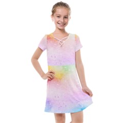 Rainbow Splashes Kids  Cross Web Dress by goljakoff