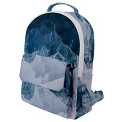 Blue Ocean Waves Flap Pocket Backpack (small) by goljakoff