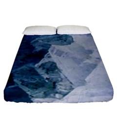 Blue Waves Fitted Sheet (queen Size) by goljakoff