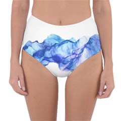 Blue Smoke Reversible High-waist Bikini Bottoms by goljakoff