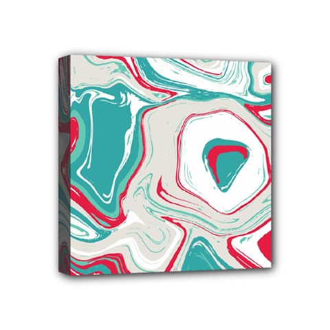 Vivid Marble Pattern Mini Canvas 4  X 4  (stretched) by goljakoff