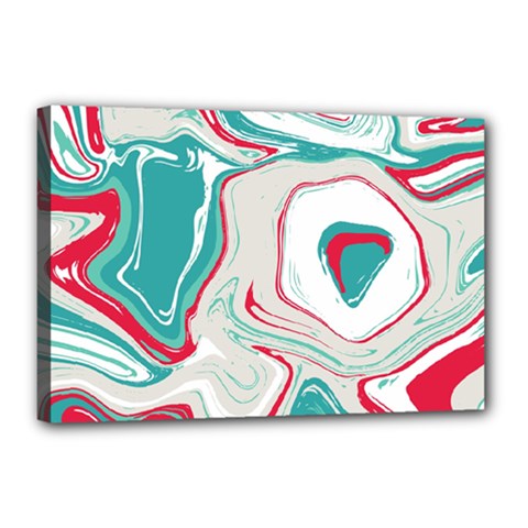Vivid Marble Pattern Canvas 18  X 12  (stretched) by goljakoff