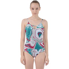 Vivid Marble Pattern Cut Out Top Tankini Set by goljakoff