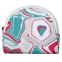 Vivid Marble Pattern Horseshoe Style Canvas Pouch by goljakoff