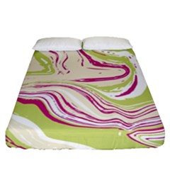 Vector Vivid Marble Pattern 6 Fitted Sheet (queen Size) by goljakoff