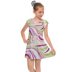 Vector Vivid Marble Pattern 6 Kids  Cap Sleeve Dress by goljakoff