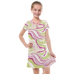 Vector Vivid Marble Pattern 6 Kids  Cross Web Dress by goljakoff