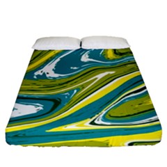 Vector Vivid Marble Pattern 13 Fitted Sheet (queen Size) by goljakoff