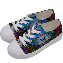 Grateful Dead Wallpapers Kids  Low Top Canvas Sneakers by Sapixe