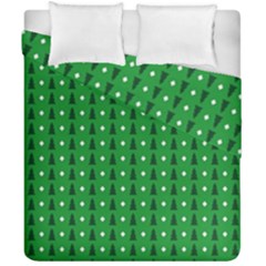 Green Christmas Tree Pattern Background Duvet Cover Double Side (california King Size) by Amaryn4rt