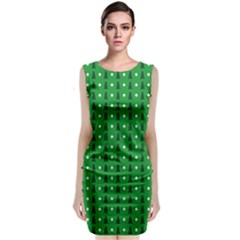 Green Christmas Tree Pattern Background Sleeveless Velvet Midi Dress by Amaryn4rt