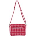 Red Diamonds Shoulder Bag with Back Zipper View3