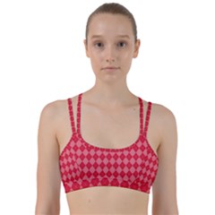 Red Diamonds Line Them Up Sports Bra by ArtsyWishy