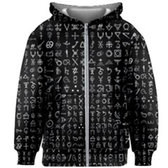 Alchemical Symbols - Collected Inverted Kids  Zipper Hoodie Without Drawstring