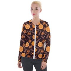Cinnamom Love Velvet Zip Up Jacket by designsbymallika