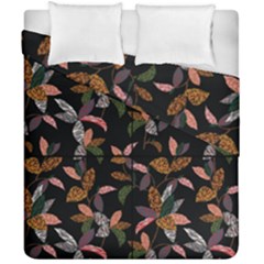 Animal Print Leaves Pattern Duvet Cover Double Side (california King Size) by designsbymallika