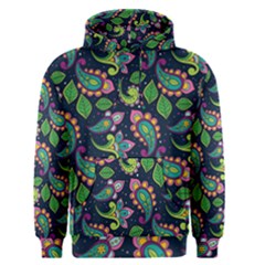 Paisley Green Print Men s Core Hoodie by designsbymallika