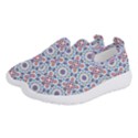 Blue Tile Pattern Women s Slip On Sneakers View2