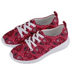 Baatik Red Pattern Women s Lightweight Sports Shoes by designsbymallika